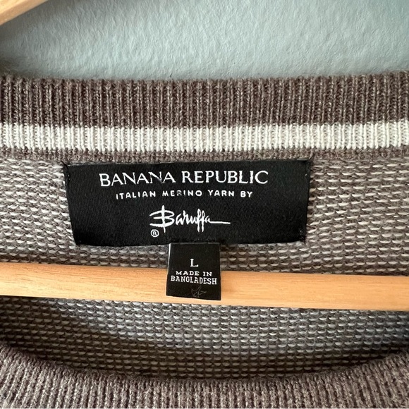 Italian Wool Banana Republic Sweater Sz L - Picture 3 of 5